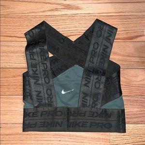 Green Nike sports bra